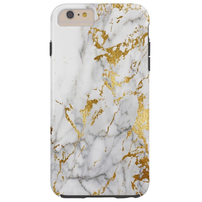 White and Gold Marble Pattern Trending Urban Case-Mate iPhone Case (Back)