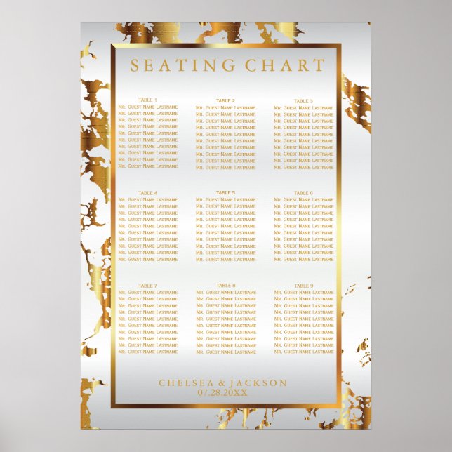 White and Gold Marble - Seating Chart (9) (Front)