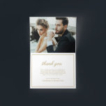 White and Gold Old Money Vintage Crest Wedding Thank You Card<br><div class="desc">Make a statement in your grateful thank you with our Old Money Vintage Crest Wedding Thank You Card Designed for couples who appreciate sophistication and a classic sense of style, this luxurious thank you card features a beautifully detailed vintage crest, evoking old-world charm and timeless elegance and a photo of...</div>