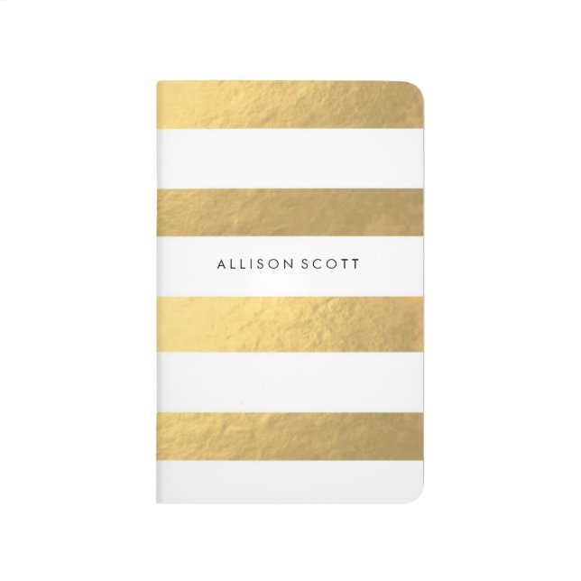 White And Gold Personalised Journal (Front)
