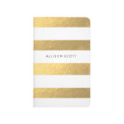 White And Gold Personalised Journal