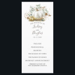 White and Gold Pumpkins Fall Wedding Programs Programme<br><div class="desc">White and gold pumpkins fall harvest wedding programs</div>