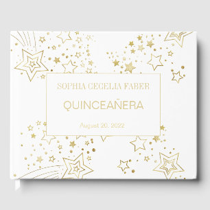 White and Gold Quinceanera Guest Book