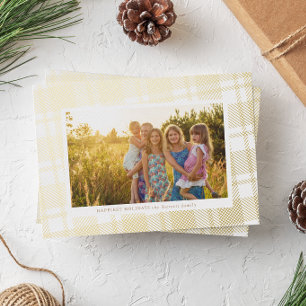 White and Gold Simple Plaid Frame