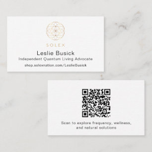 White and Gold Solex Business Card