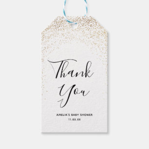 White and gold speckle - Thank You Gift Tag