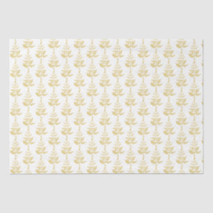 White and Gold Tree Holiday Tissue Paper