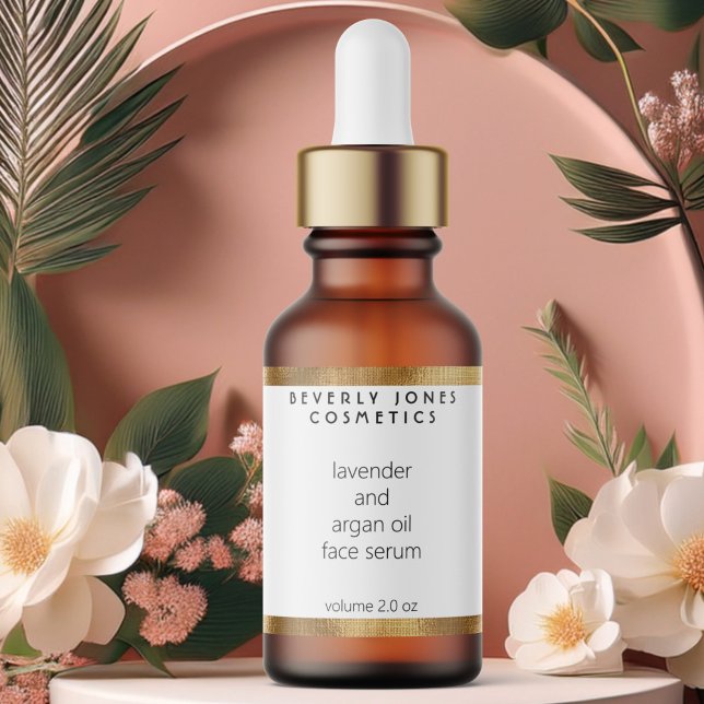 White and Gold Waterproof Cosmetics Dropper Bottle (Creator Uploaded)