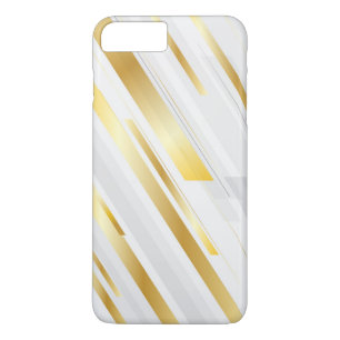 White And Golden Stripes Case-Mate iPhone Case
