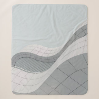 WHITE AND GRAY BUILDING STRUCTURE SHERPA BLANKET