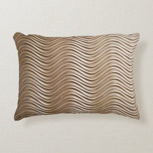 White and gray striped textile decorative cushion
