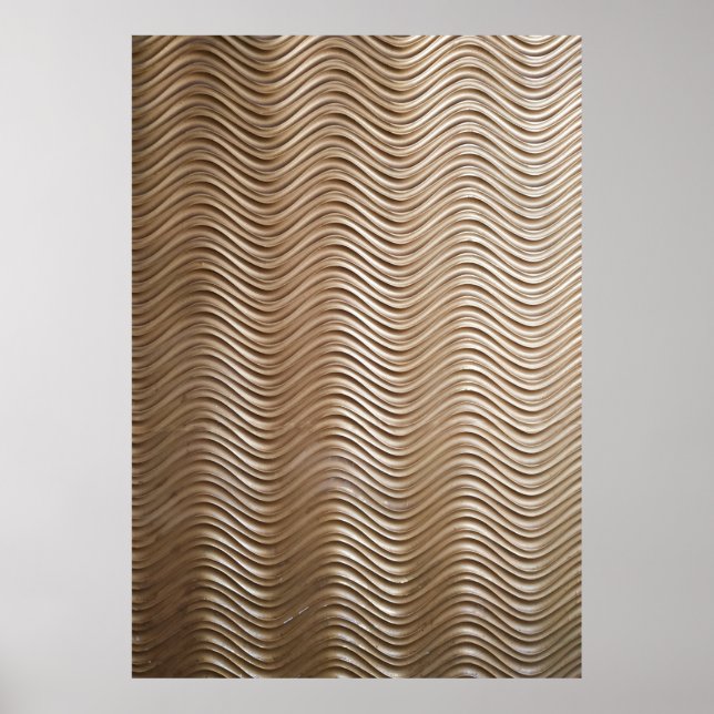 White and gray striped textile poster (Front)