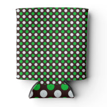 White and Green Circular Seamless Pattern