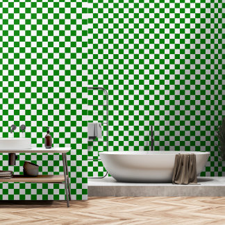 White and green colour peel and stick wallpaper