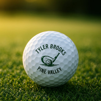 White and Green Custom Golf Ball Golf