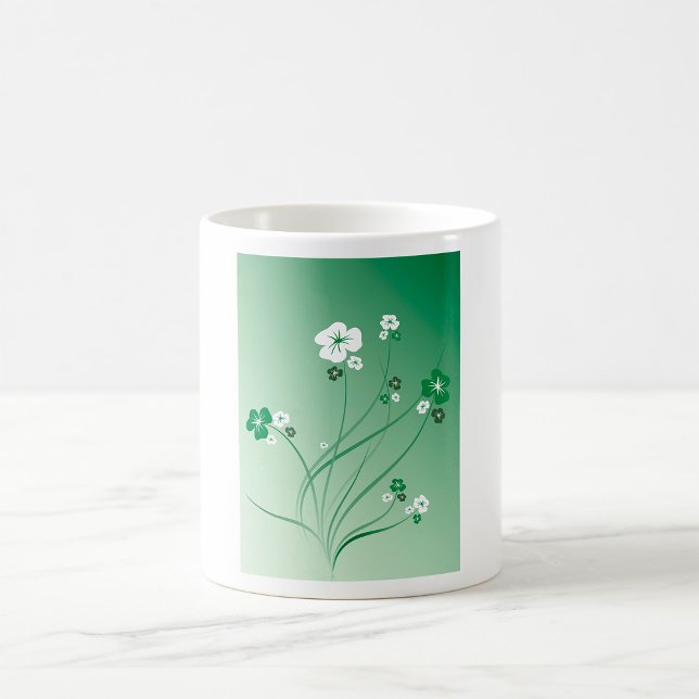 White And Green Flowers Coffee Mug (Creator Uploaded)