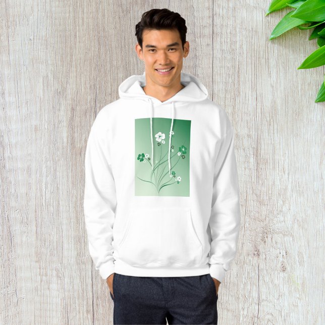 White And Green Flowers Hoodie (Creator Uploaded)