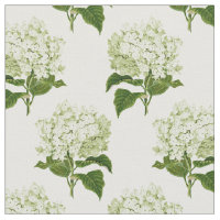 White and Green Hydrangea Flower Pattern