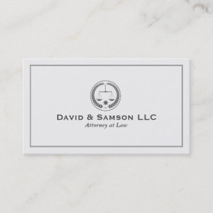 White And Grey 2 Classic Attorney At Law Business Card