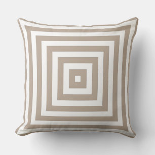 White And Grey Box Pattern - Throw Pillow