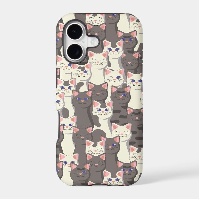White and grey cats pattern (Back)