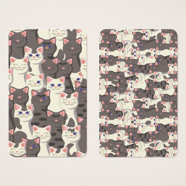 White and grey cats pattern (Front & Back)
