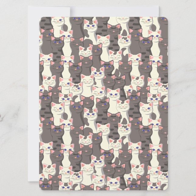 White and grey cats pattern (Front)