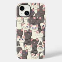 White and grey cats pattern