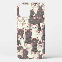 White and grey cats pattern
