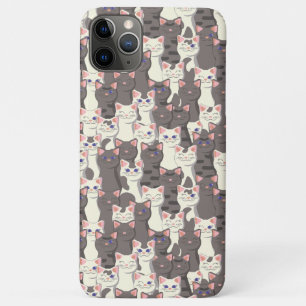 White and grey cats pattern Case-Mate iPhone case