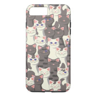 White and grey cats pattern