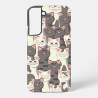 White and grey cats pattern