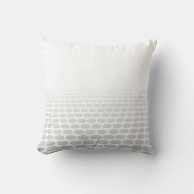 White and Grey Circles Accent Throw Pillow (Front)