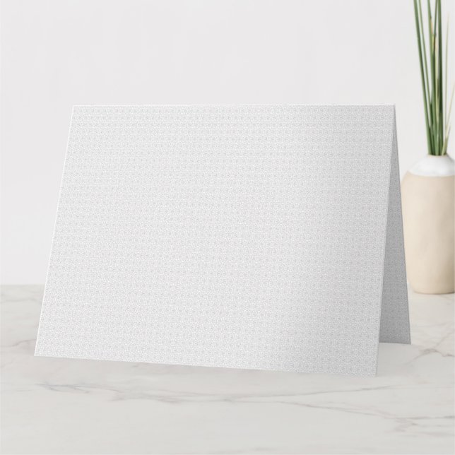 White and grey geometric pattern with interlocking card (Front)