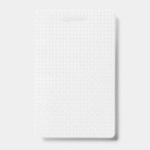 White and grey geometric pattern with interlocking ID badge