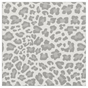 White and Grey Leopard Fabric