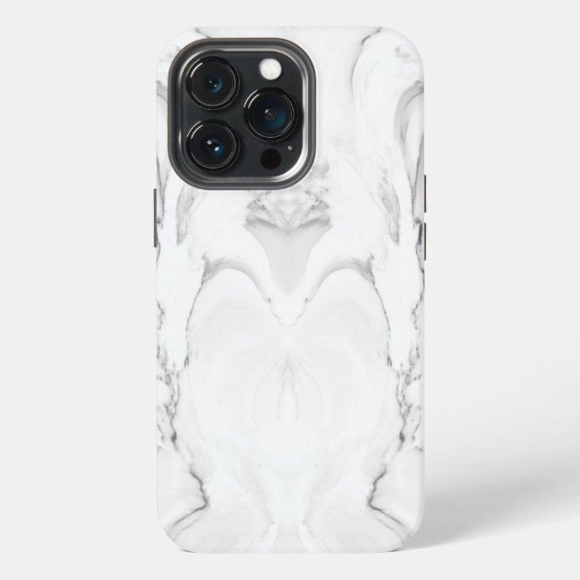 White and Grey Marble iPhone Case (Back)