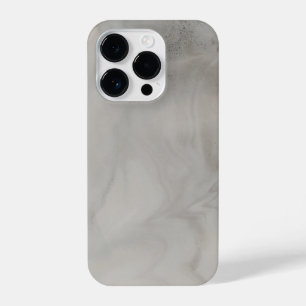 White and Grey Marble Surface iPhone 14 Pro Case