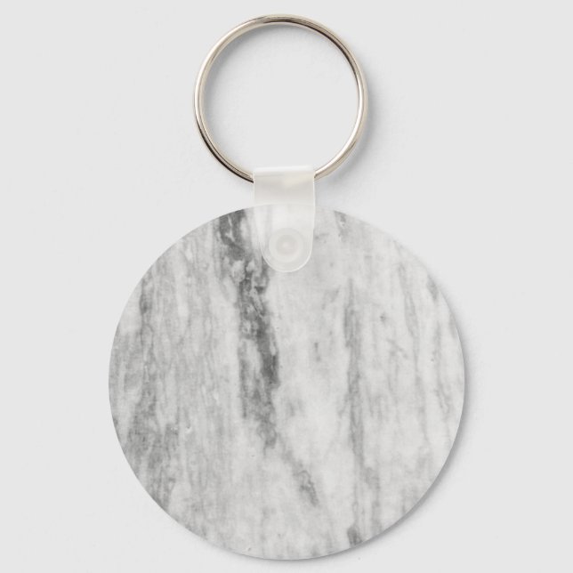White And Grey Marble Texture Pattern Key Ring (Front)