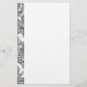 White and grey pattern customisable stationery