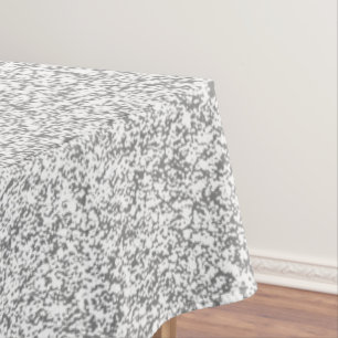 White and Grey Sparkle Tablecloth