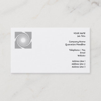 White and grey spiral design. business card