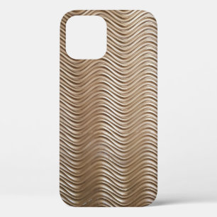 White and grey striped textile iPhone 12 case