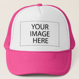 White and Hot Pink Trucker Hat