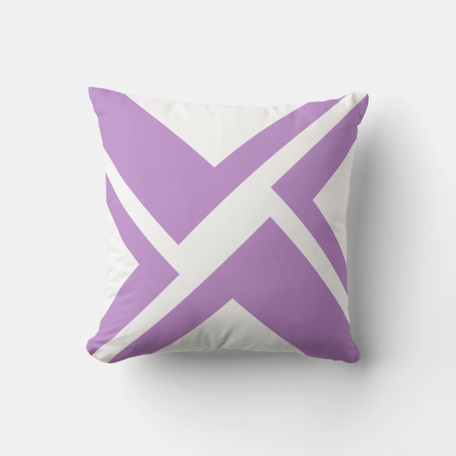 White and Lavender throw pillow (Front)