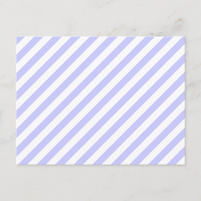 White and Light Purple Stripes. Postcard (Front)