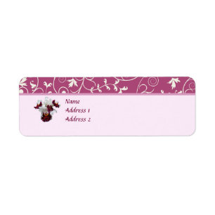 White and Magenta orchid Save the Date