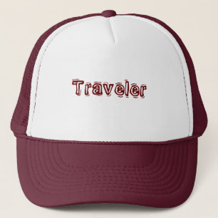 White and Maroon Traveller Tour Men's Women's Trucker Hat