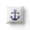 White And Navy Blue Nautical Wedding Pillows