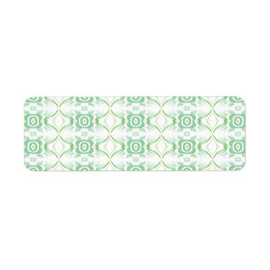 White and Pale Green Flower Pattern.